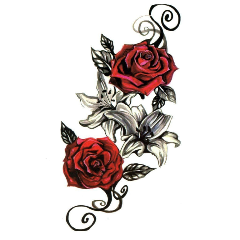 Temporary tattoo "Red Roses"