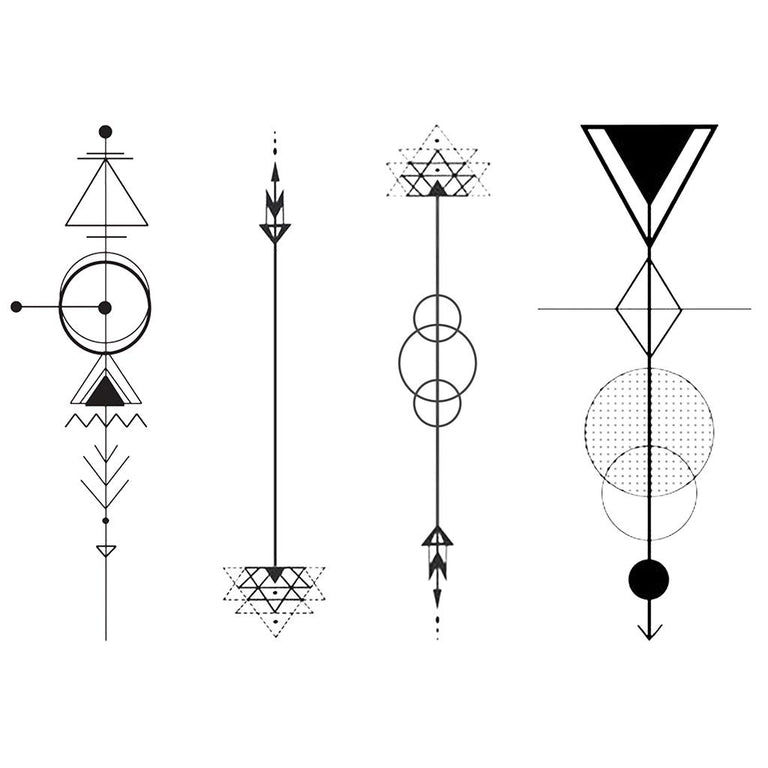 Temporary tattoo "Line & Circle Pack"