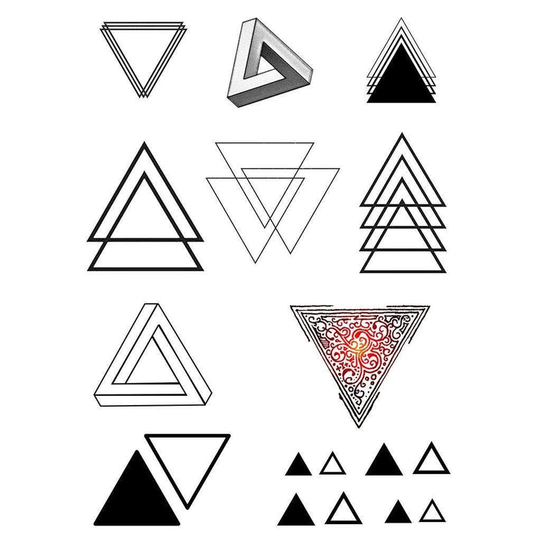 Temporary tattoo "Triangles - Pack"