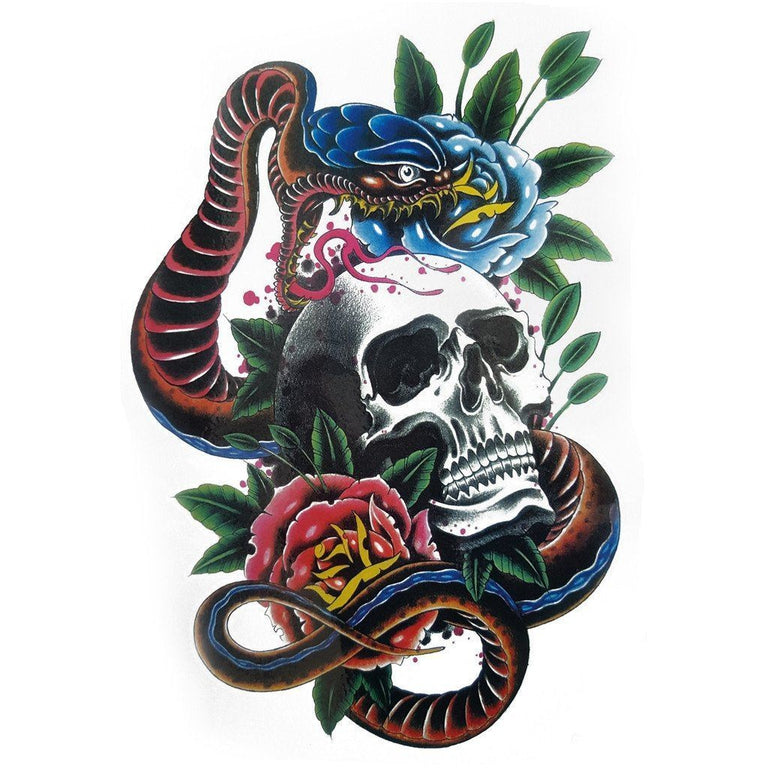 Temporary tattoo "Snake & Skull 3"